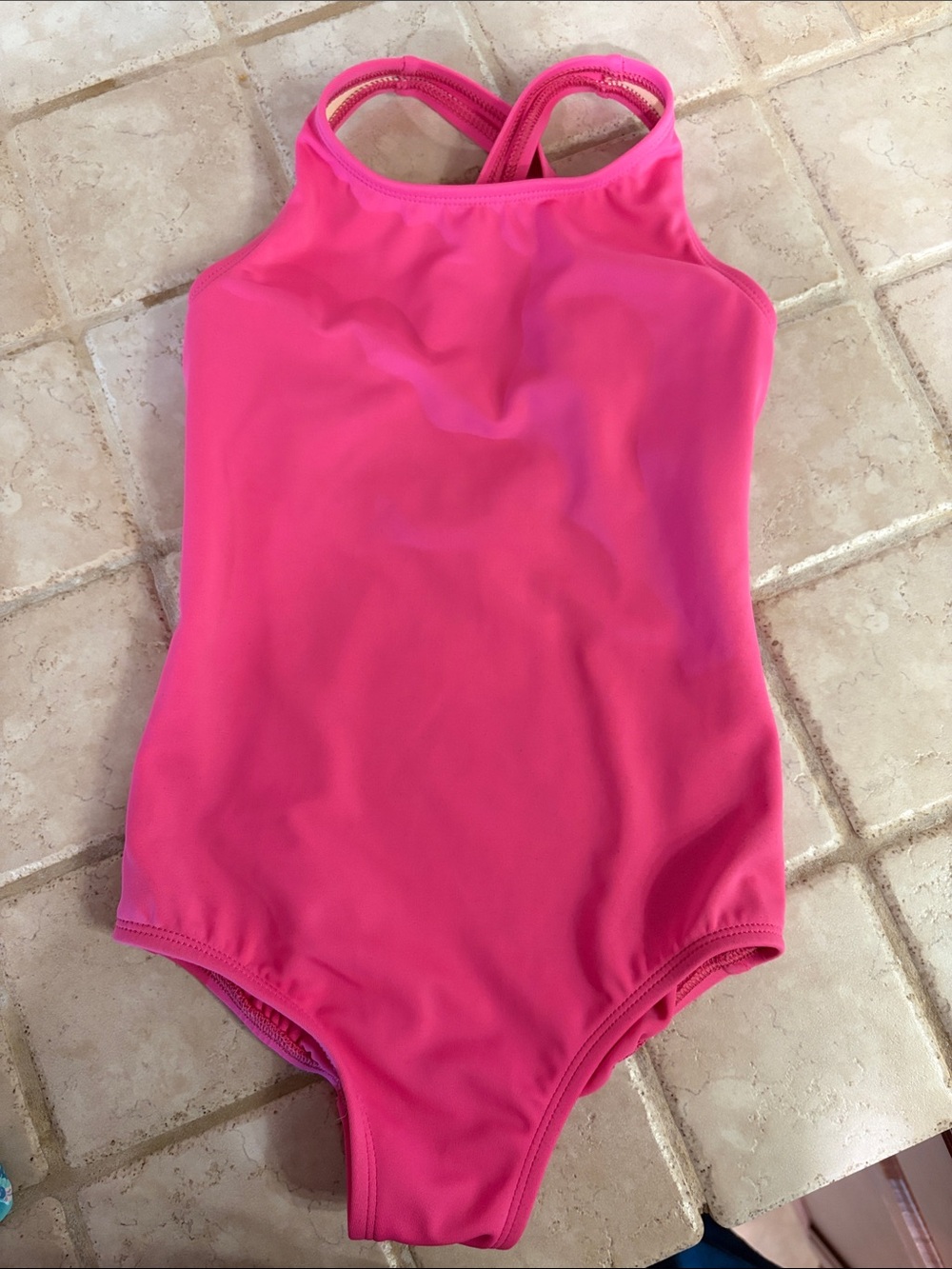 Lands' End Girls' One-Piece Swimsuit in Bright Pink